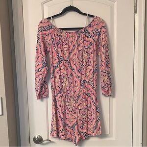 Lilly Pulitzer Pink and Blue Mini Romper